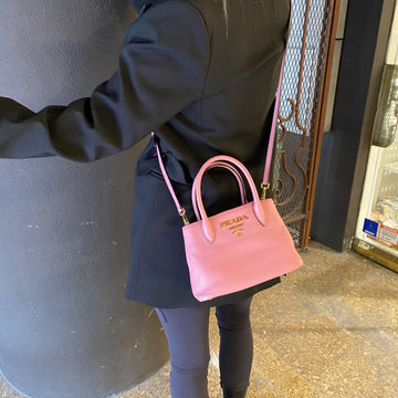 Prada pink monogrome tote saffiano