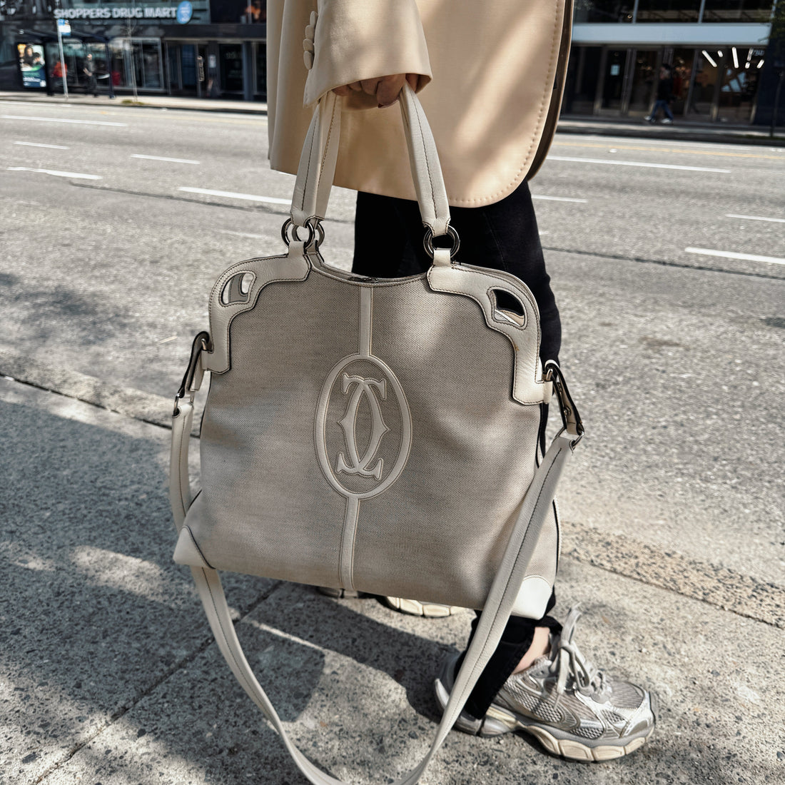 Cartier Canvas White Tote Handbag