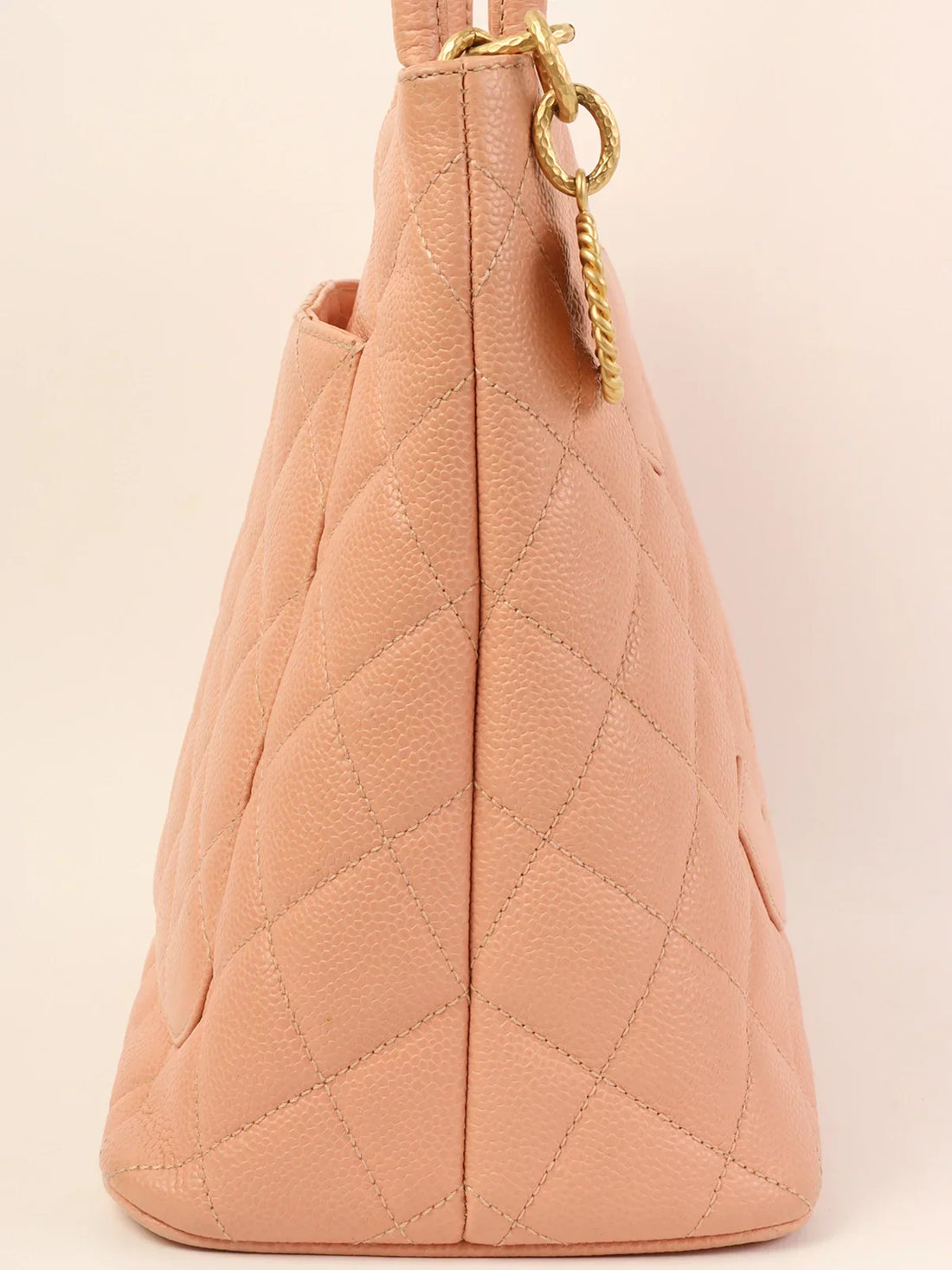 Top Quality Chanel Around 2000 Made Caviar Skin Cc Mark Stitch Revival Tote Bag Pink