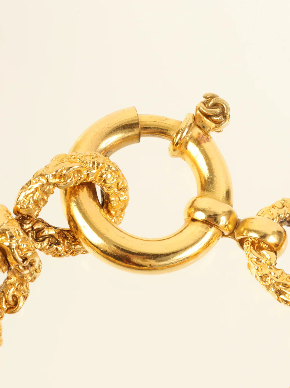 Chanel Clover Cc Mark Charm Bracelet Gold