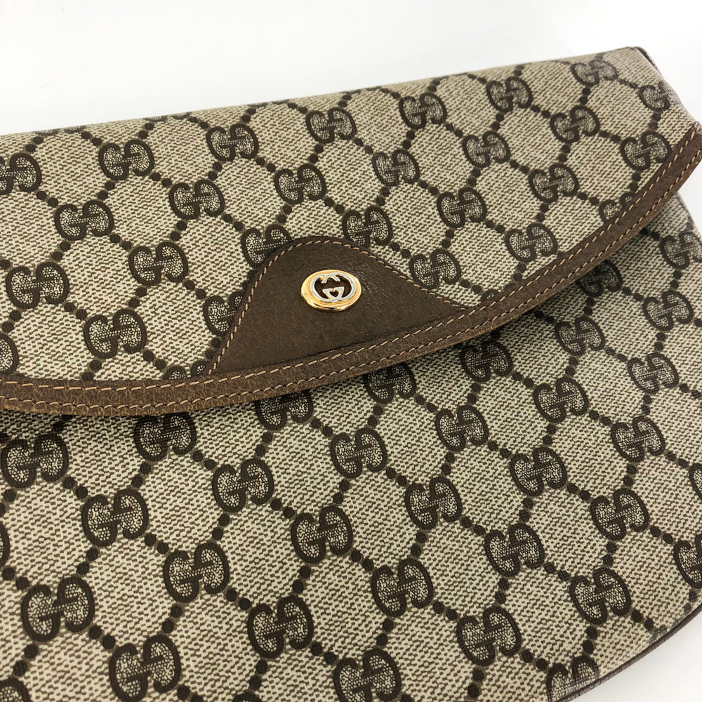 Gucci  GG Monogram Foldover Clutch