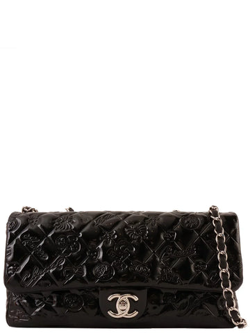 Chanel Around  Made New 1:1 Rep Icon Embossed Turn-Lock Chain Bag Black