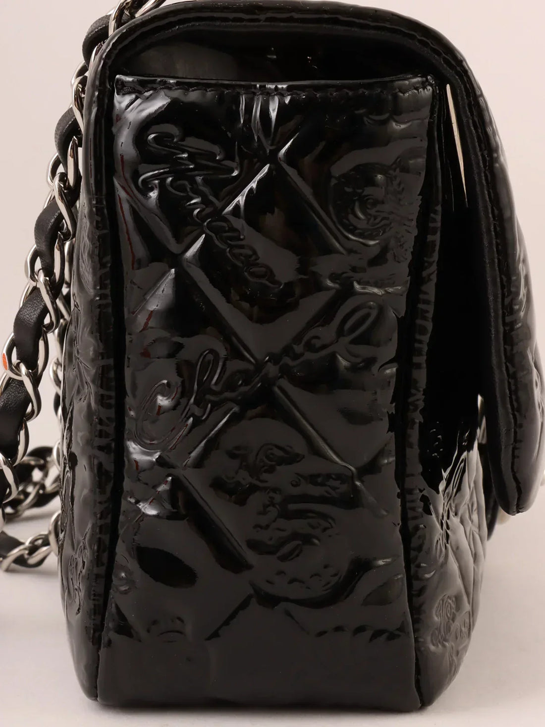 Chanel Around  Made New 1:1 Rep Icon Embossed Turn-Lock Chain Bag Black