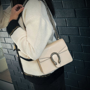 Gucci White Leather Mini Dionysus bag TWS