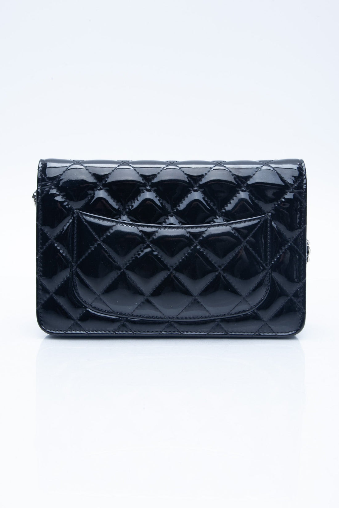 CHANEL Black New 1:1 Rep Leather Quilted Wallet On Chain WOC