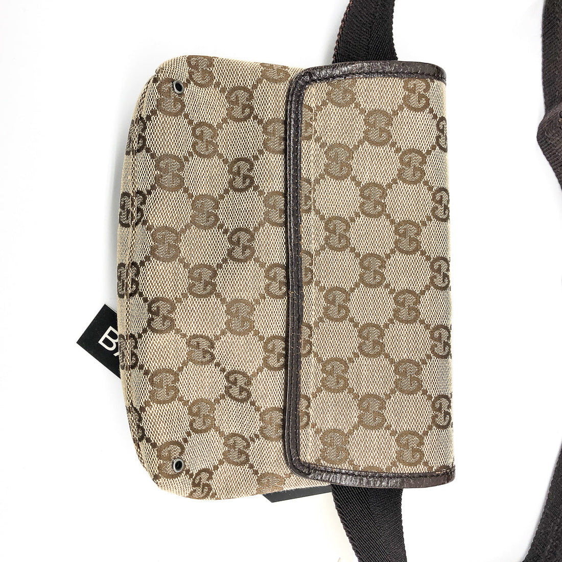 Gucci GG Monogram Waist Bag with Silver Front Clasp