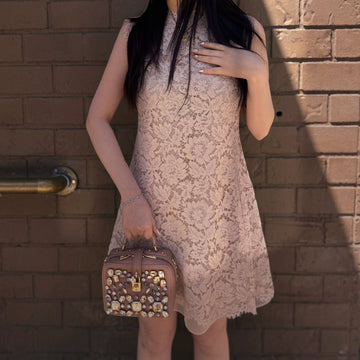 Valentino Pink Lace Bow Dress
