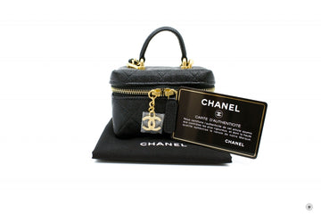 Chanel AP2194 B05722 Small Vanity With Chain Black / 94305 Caviar Shoulder Bags Gbhw