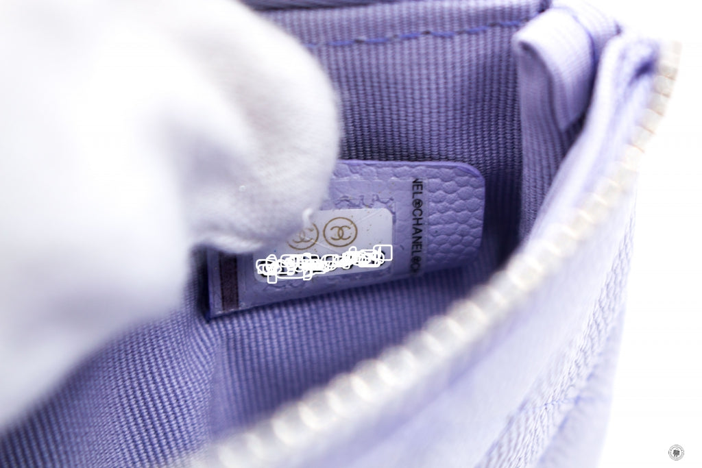 Chanel Classic Mini Pouch Lt. Purple / NF289 Caviar Pouch Shw