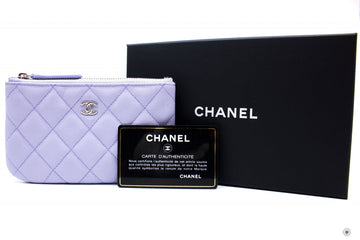 Chanel Classic Mini Pouch Lt. Purple / NF289 Caviar Pouch Shw