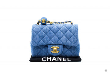 Top Quality Chanel AS1786B07306 Denim Mini Flap Bag Denim / NG353 Fabric Shoulder Bags Ghw