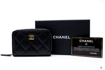 Chanel AP0216Y01864 Classic CC Coin Purse Black / C3906 Caviar Coin Purse Shw