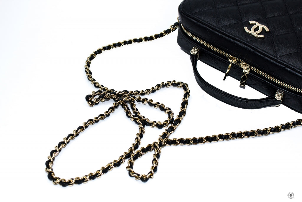 Chanel AS3168B07894 Vanity Case  Black / 94305 Caviar Shoulder Bags Ghw