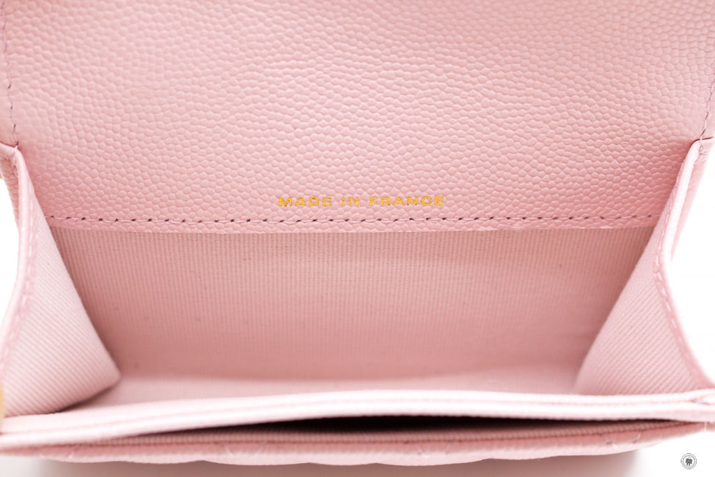 Chanel AP0214Y33352 Classic Card Holder Pink / NH620 Caviar Card Holder Pbhw