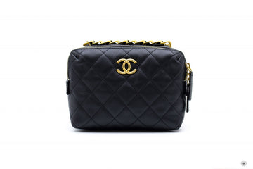 Chanel AS3229B08008 Mini Bowling Bag  Black / 94305 Calfskin Shoulder Bags Gbhw