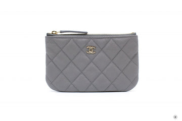 Chanel A82365 Y33352  Classic Mini Pouch NJ531 / Grey Caviar Shoulder Bags Pbhw