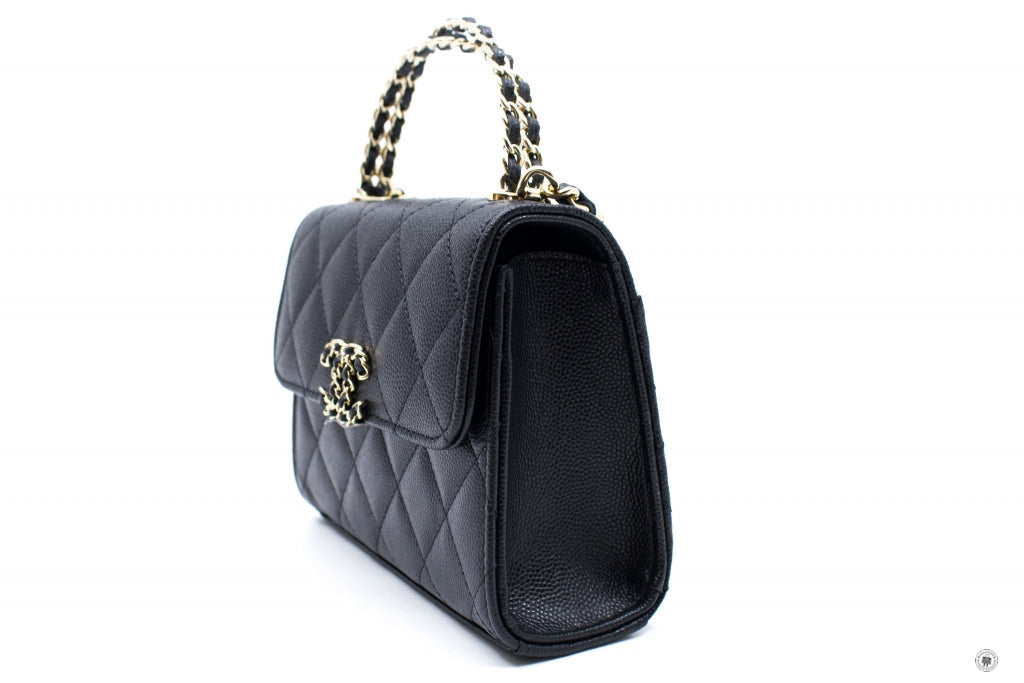 Chanel AP3237 B10307 94305 Clutch With Chain Black / 94305 Calfskin Shoulder Bags Ghw