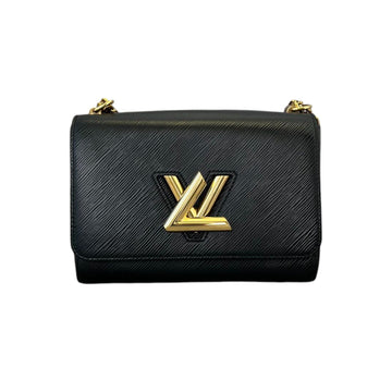 Louis-Vuitton Epi Twist Shoulder Bag MM Black GHW