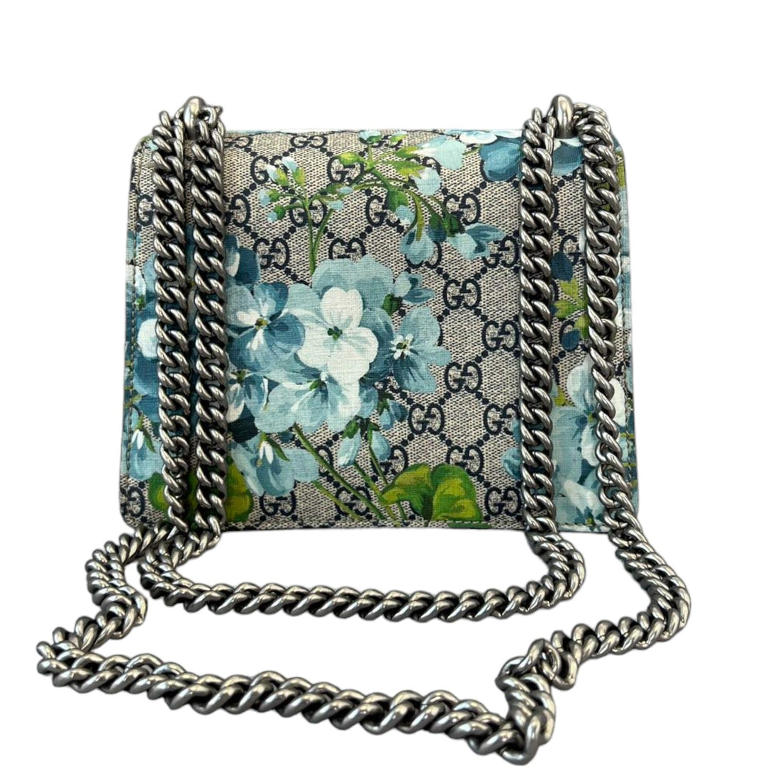 Gucci Mini Dionysus GG Blooms Supreme Monogram Beige Navy  Blue