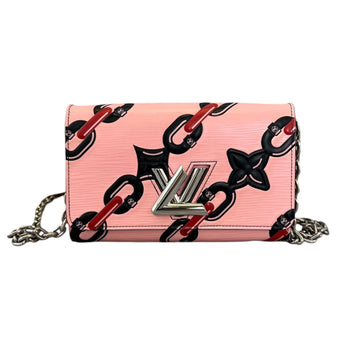 Louis-Vuitton Chain Flower Twist WOC Shoulder Epi Pink SHW