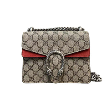 Gucci Dionysus Mini GG Supreme Monogram Beige With Red Interior SHW