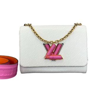 Louis-Vuitton Twist MM Shoulder Epi White Pink GHW