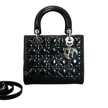 Lady Dior Medium New 1:1 Repl Cannage Black SHW