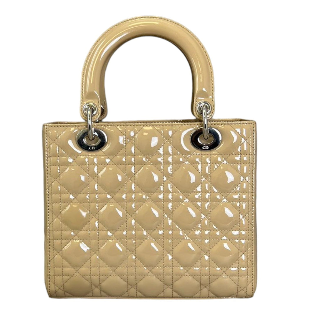 Lady Dior Medium New 1:1 Repl Cannage Beige SHW