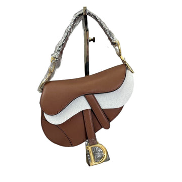 Saddle Bag Mini Grained CalBNkin Brown GHW