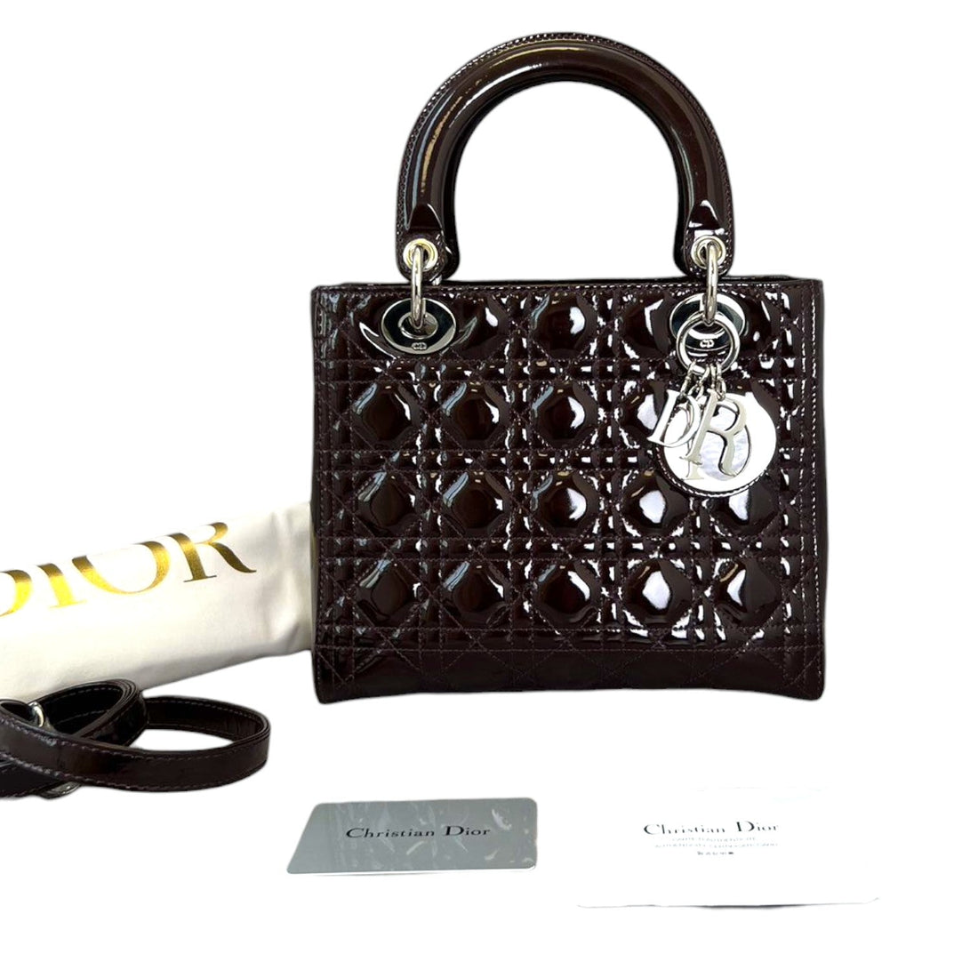 Lady Dior Medium New 1:1 Repl Cannage Purple SHW