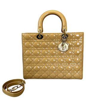 Lady Dior Large New 1:1 Repl Cannage Beige GHW