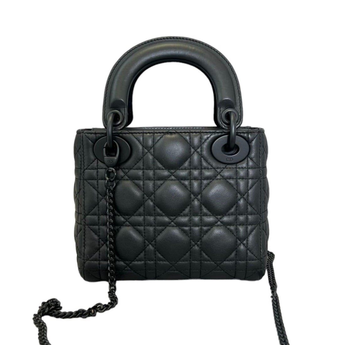 Lady Dior Mini Ultra Matte CalBNkin Black BHW