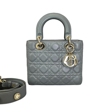 ABC  Lady Dior Small Lambskin Leather Grey GHW