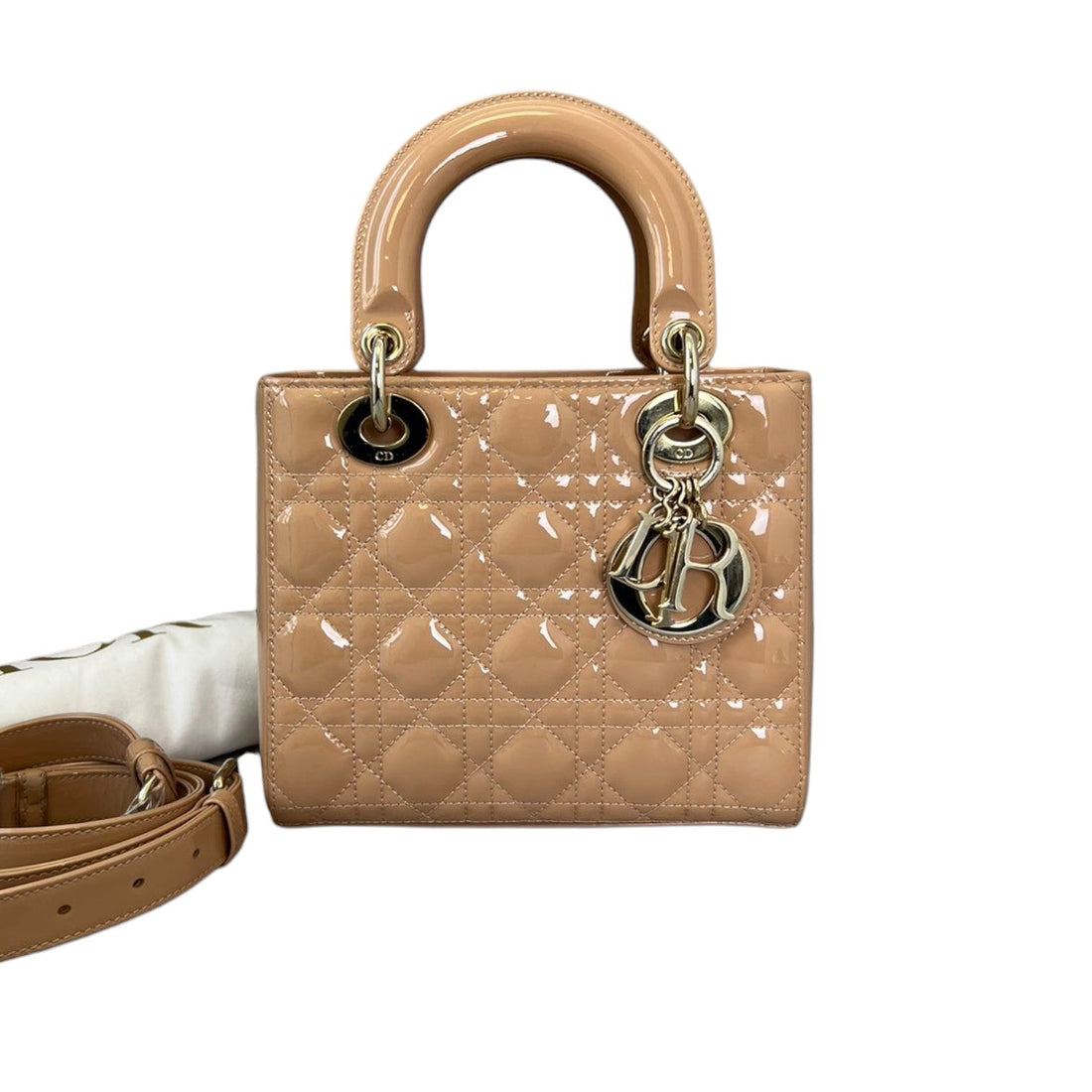 Lady Dior Small New 1:1 Repl Cannage Beige GHW