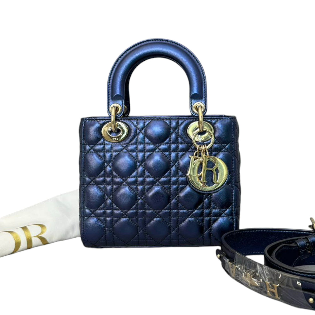 My ABCDior Lady Dior Small Lambskin Blue GHW