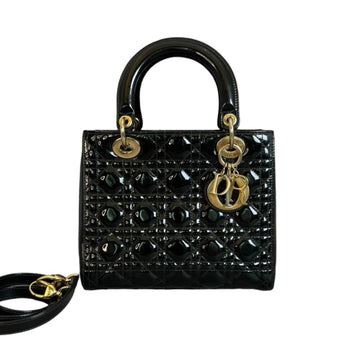 Lady Dior Medium New 1:1 Repl Cannage Black GHW