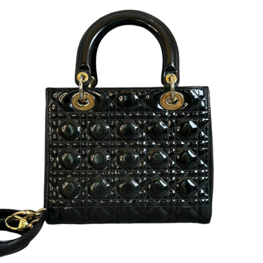 Lady Dior Medium New 1:1 Repl Cannage Black GHW