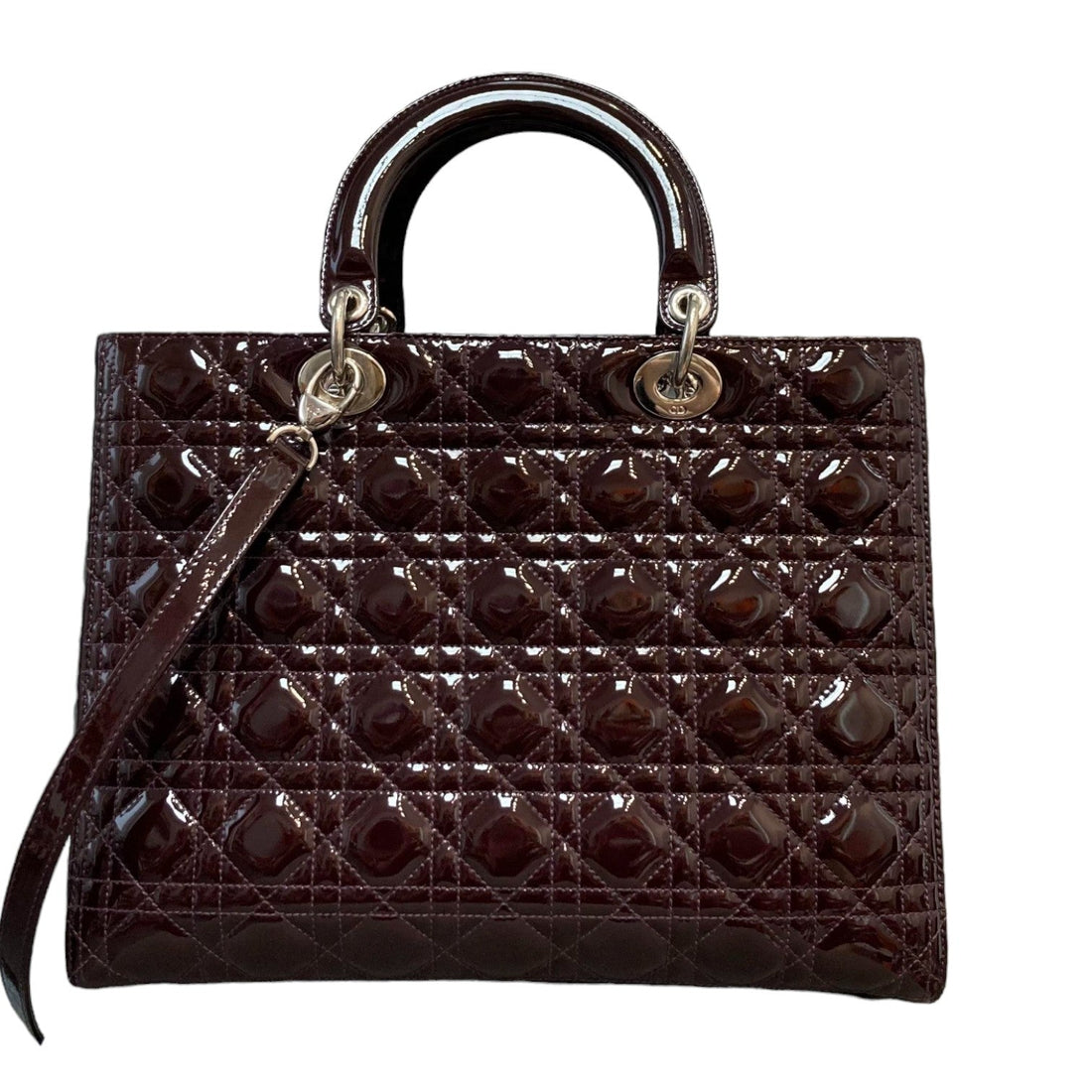 Lady Dior Large New 1:1 Repl Cannage Cherry SHW