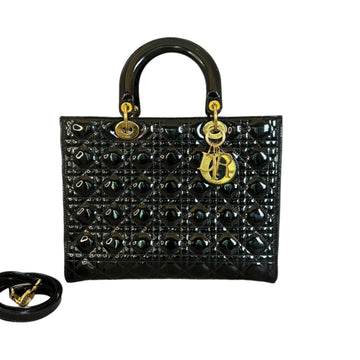 Lady Dior Large New 1:1 Repl Black GHW
