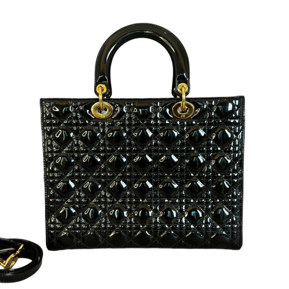 Lady Dior Large New 1:1 Repl Black GHW