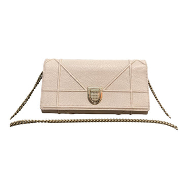 Diorama Chain Wallet Grained CalBNkin Light Pink GHW