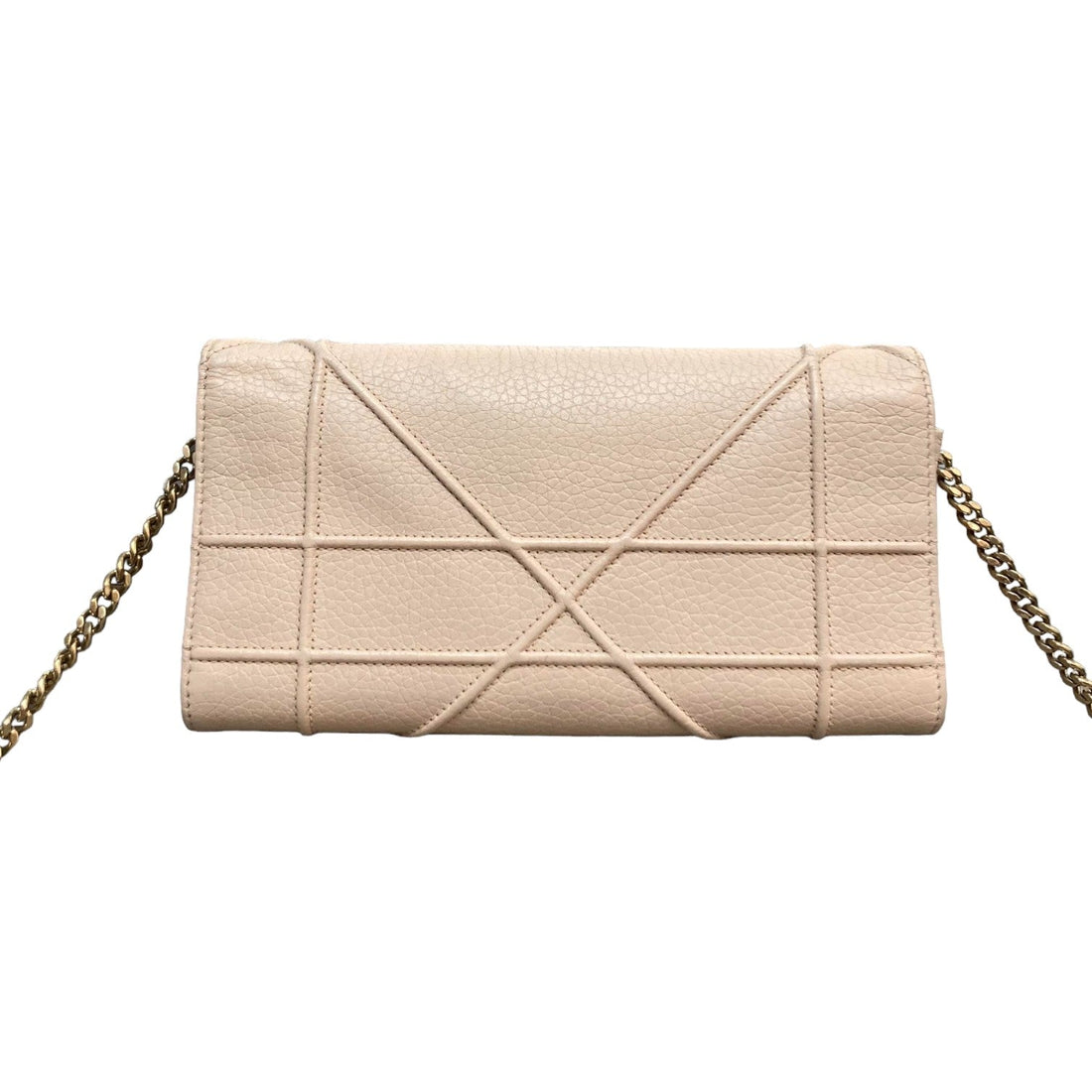 Diorama Chain Wallet Grained CalBNkin Light Pink GHW