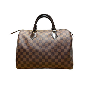 Louis-Vuitton Speedy Bandouliere 30 Damier Ebene Brown GHW