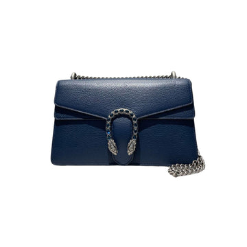 Gucci Dionysus Shoulder Small Pebbled CalBNkin Blue SHW