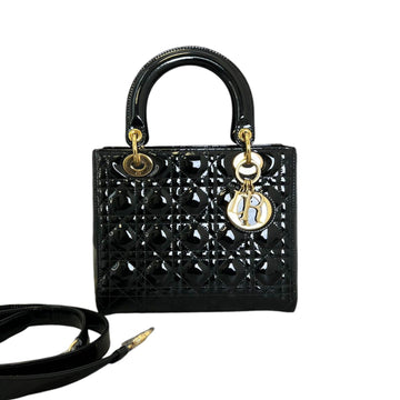 Lady Dior Medium New 1:1 Repl Quilted Black GHW
