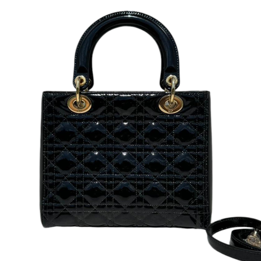 Lady Dior Medium New 1:1 Repl Quilted Black GHW