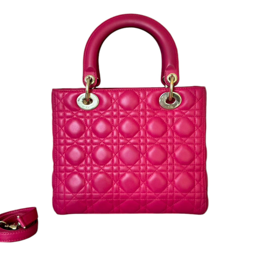 Lady Dior Medium Lambskin Pink GHW