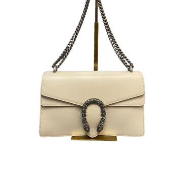 Gucci Dionysus Small Textured CalBNkin Crystal Cream RHW