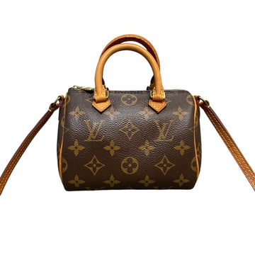 Louis-Vuitton Nano Speedy Leather Monogram Brown GHW