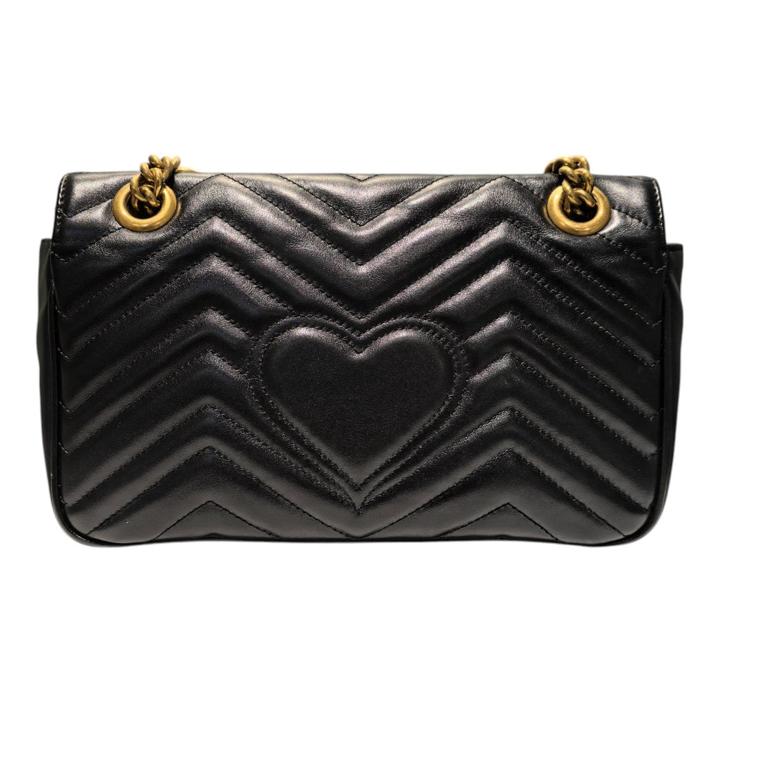 Gucci GG Marmont Small Shoulder CalBNkin Matelasse Black GHW